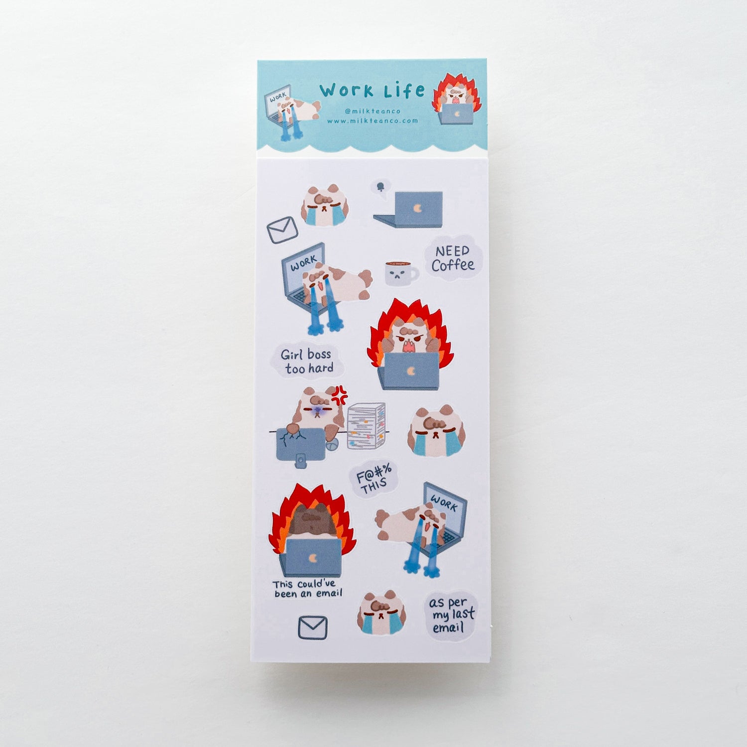 Work Life Sticker Sheet – milkteanco