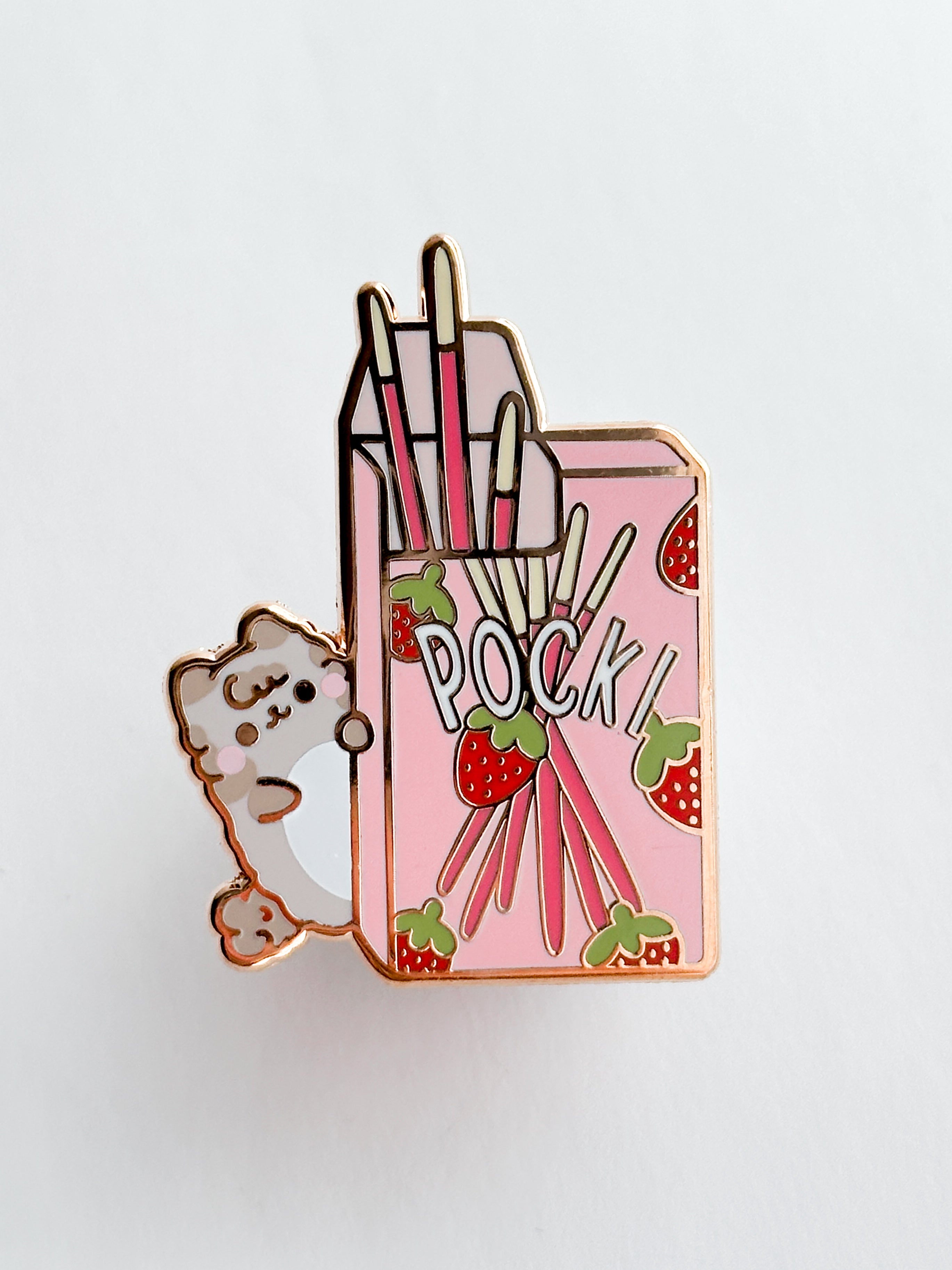 Strawberry Snack Enamel Pin – milkteanco