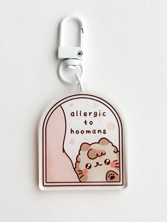 Allergic to Hooman Keychain