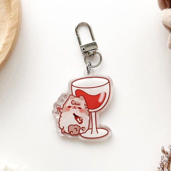 Drunk Milkie Wine Keychain