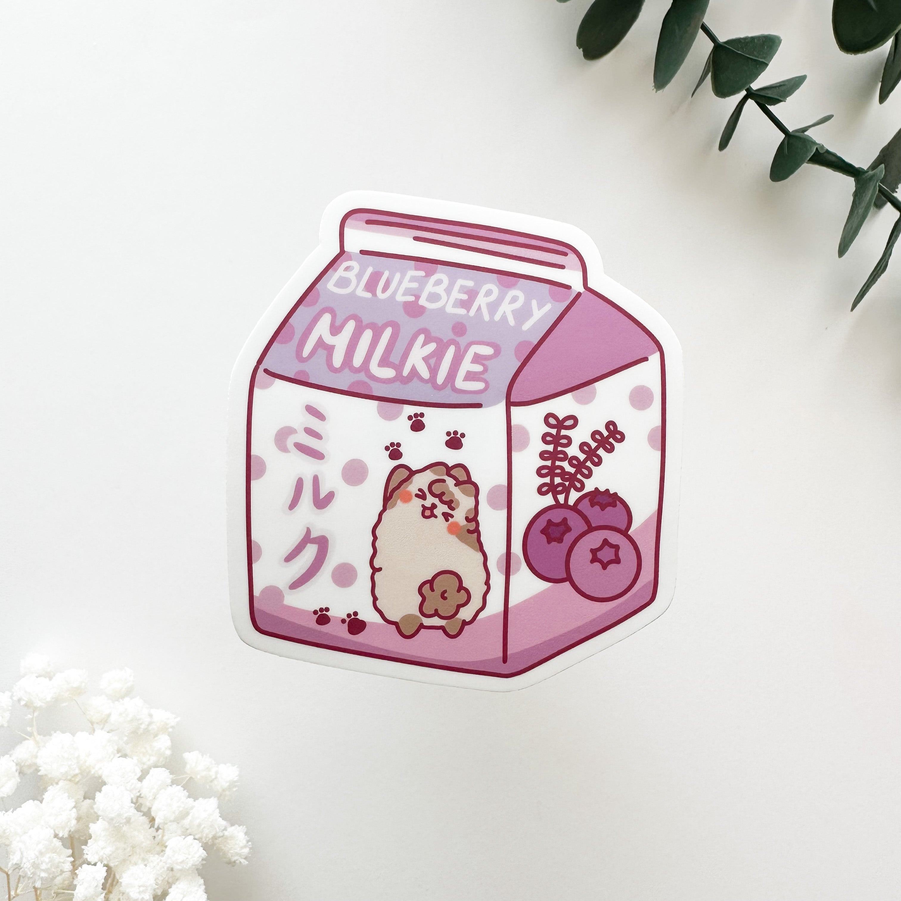 Blueberry Milkie Vinyl Sticker Milkteanco